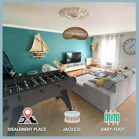 ღ L'escale Bleu • Avec Jacuzzi Et Baby-foot Apartmán *